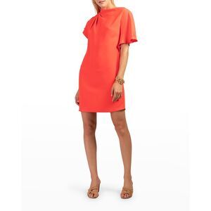 Trina Turk Promising Asymmetric Sheath Dress In Poppy XS